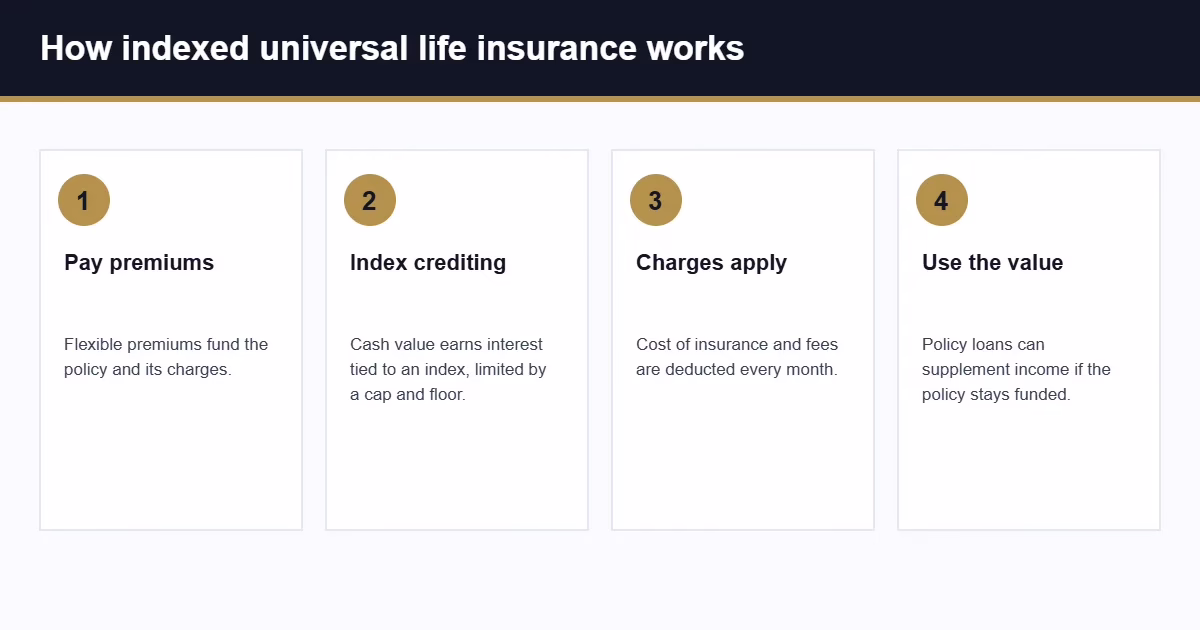 How indexed universal life insurance works: index crediting, caps and floors