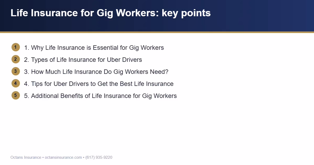 Life Insurance for Gig Workers key points summary