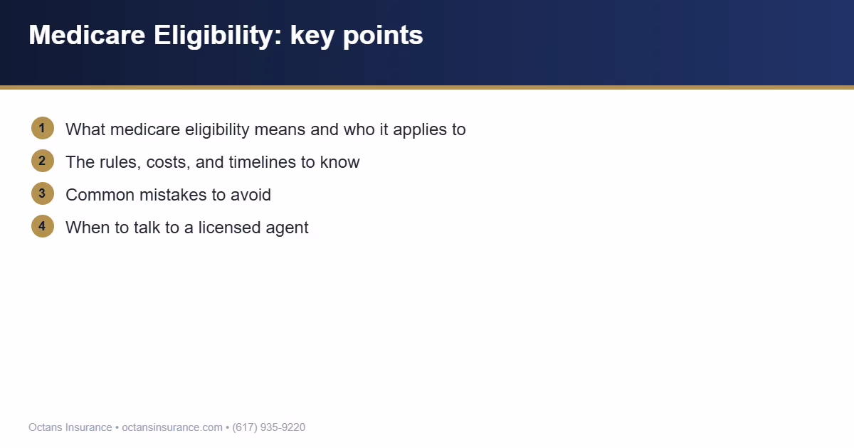 Medicare Eligibility key points summary