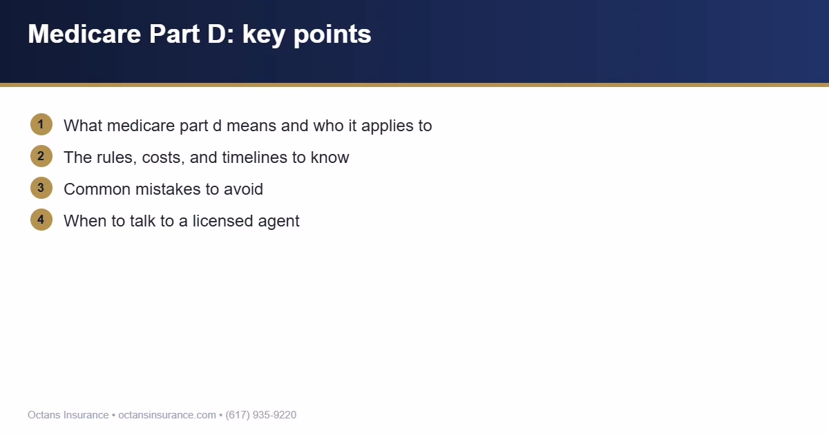 Medicare Part D key points summary