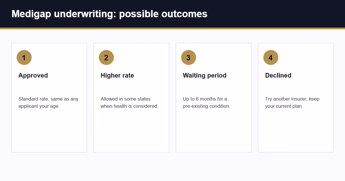 Medigap underwriting outcomes after you apply